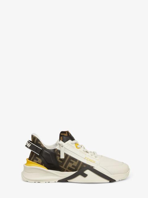 White leather low-tops