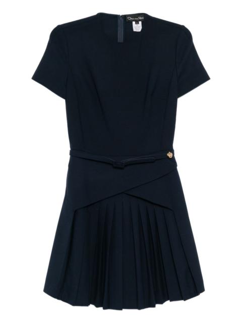 belted pleated dress