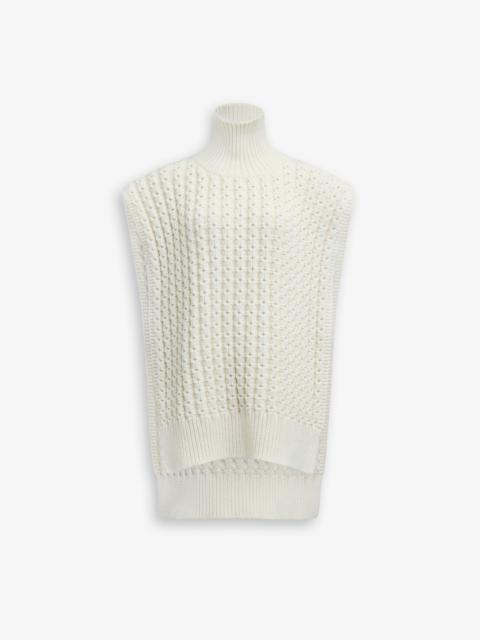 HONEYCOMB WOOL SWEATER VEST