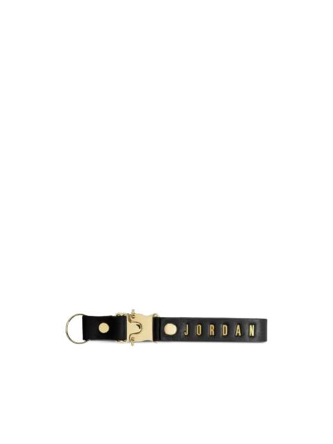 Luxe leather lanyard keyring