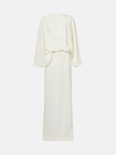 Maddalena draped crêpe cady gown