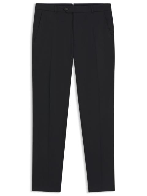 WASHABLE TAPERED-FIT TROUSERS IN STRETCH FABRIC