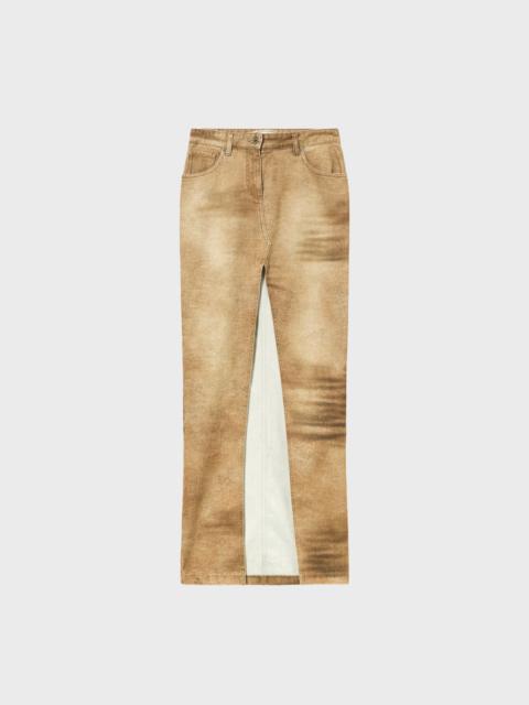 FIVE-POCKET PRINTED BULL DENIM SKIRT