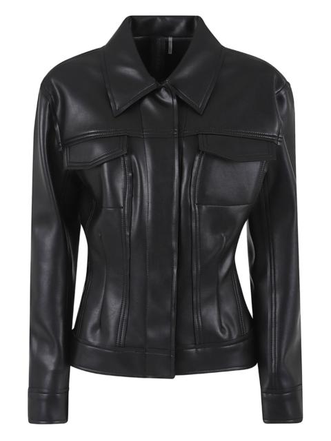 faux-leather jacket