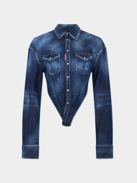 DEEP CUT NIGHT WHISPER DENIM SHIRT