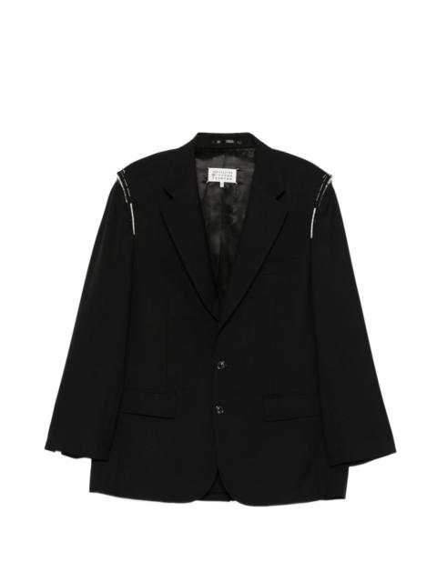 cut-out tailored blazer