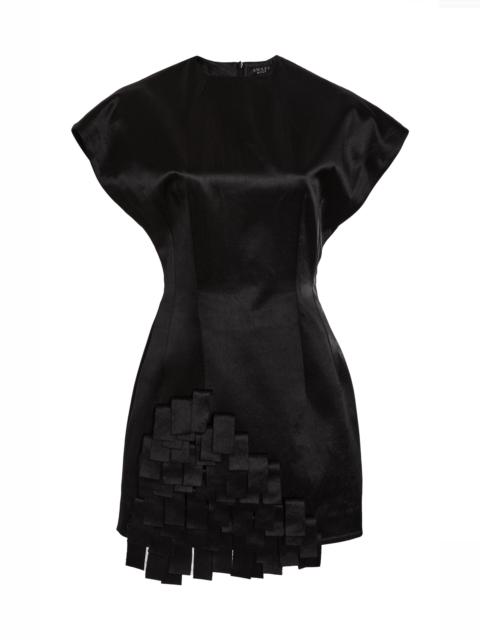 Satin Top With Rectangle Detail black