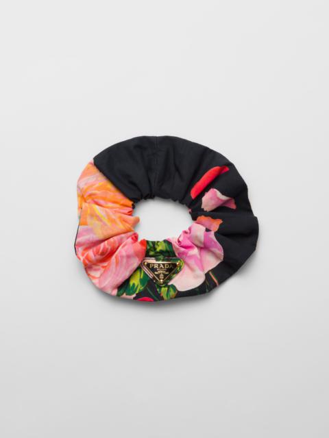 Printed fabric scrunchie
