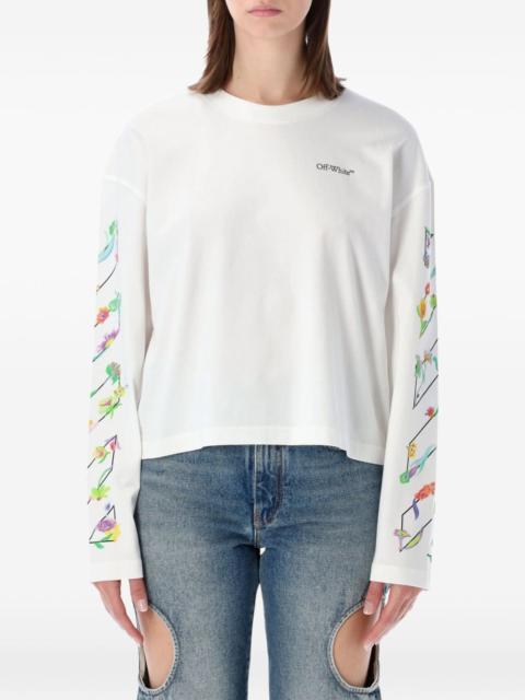 floral-print long-sleeve T-shirt