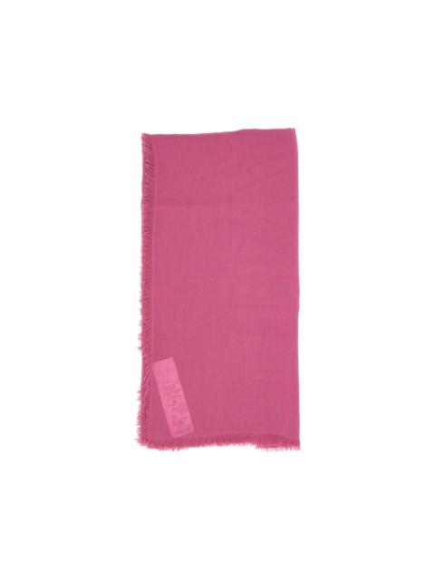 jacquard fringed-trim scarf