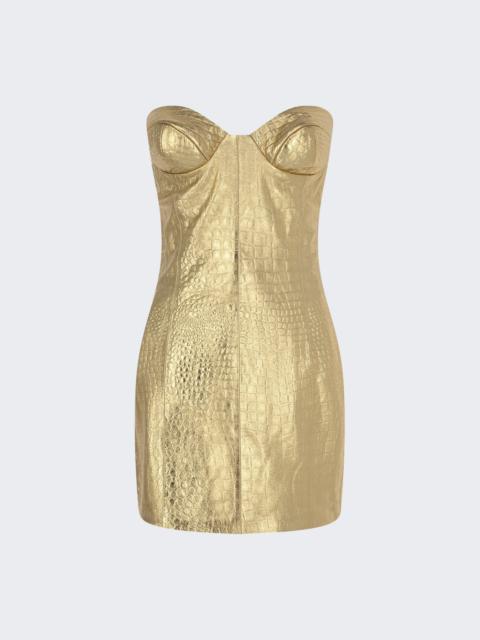 Rochelle Leather Mini Dress Solar Eclipse