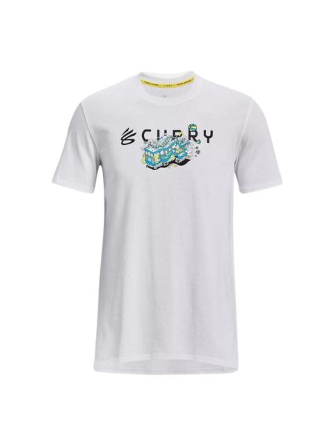 Under Armour x Curry Trolly Heavyweight T-Shirt 'White' 1376273-100