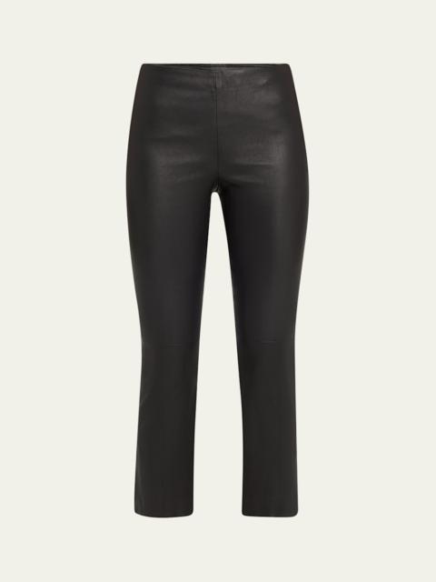 Slim Cropped Leather Pants