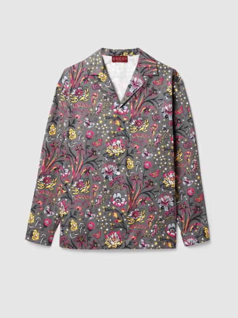 Gucci floral punk print floral shirt