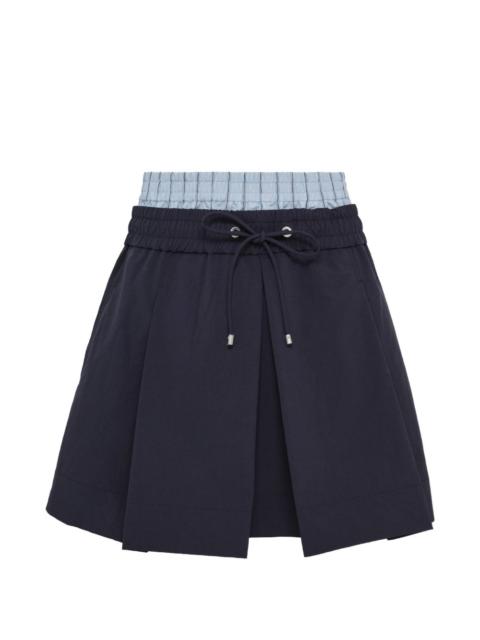 double-waistband mini skirt