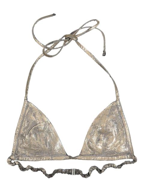 metallic effect bikini top