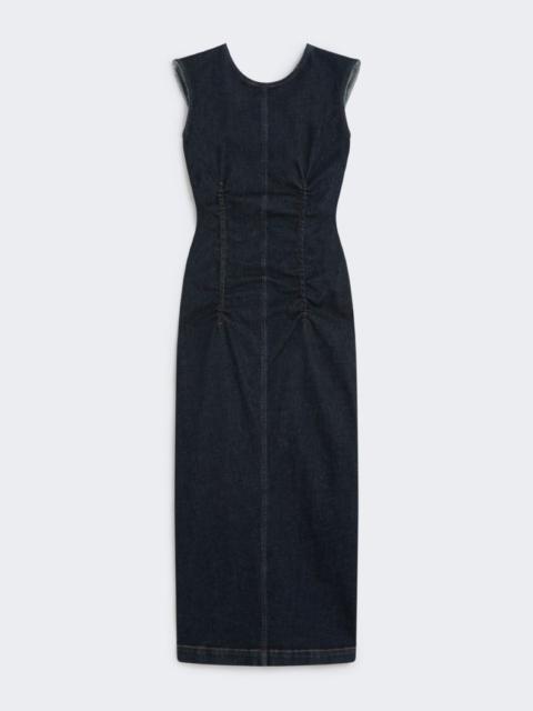 Stretch denim spiral dress