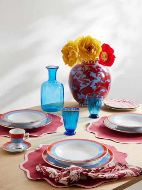 34-piece Porcelain, Glass And Linen Dinner Set