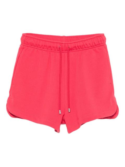 elastic-waistband cotton mini shorts