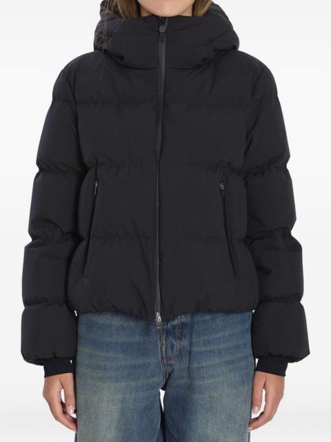 double-layer hooded down jacket
