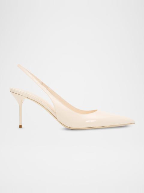70mm Lidia Patent Leather Slingback Pumps