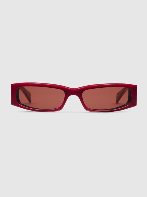 Rectangular frame sunglasses