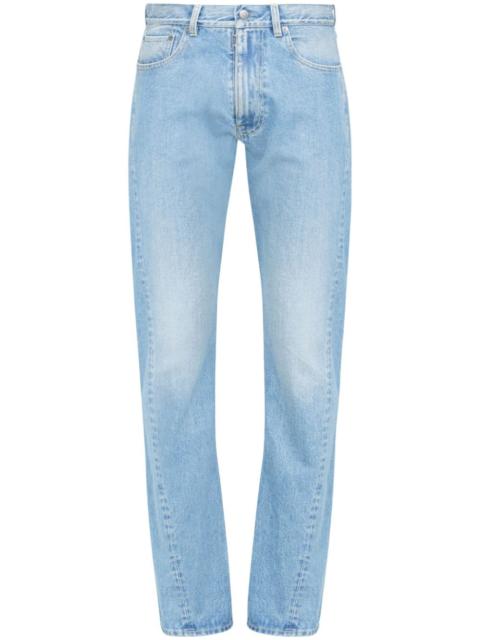 Turn-up cotton jeans