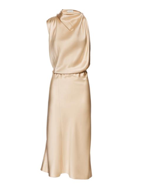 Blouson Silk Dress nude
