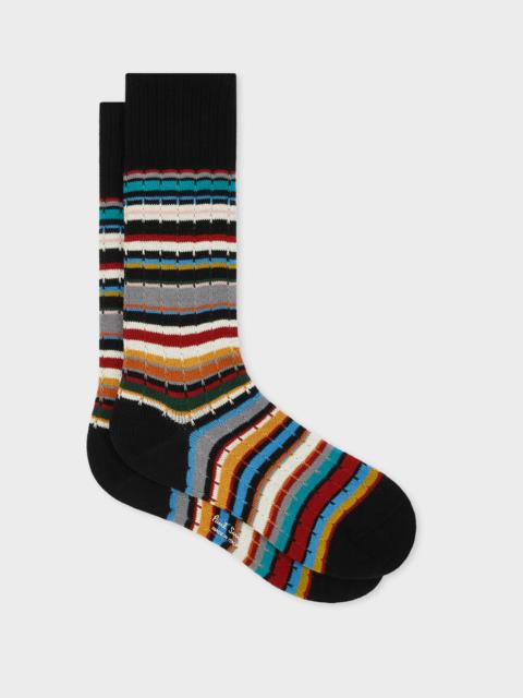 Cotton-Blend 'Signature Stripe' Socks