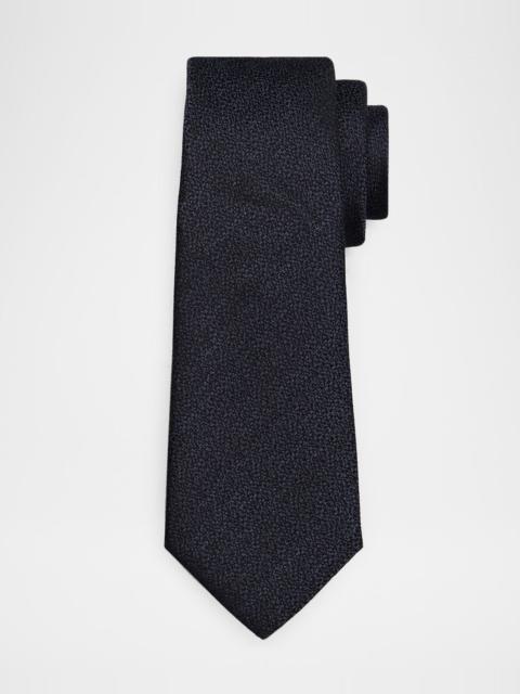 Men & apos;s Silk and Cashmere Micro-Jacquard Tie