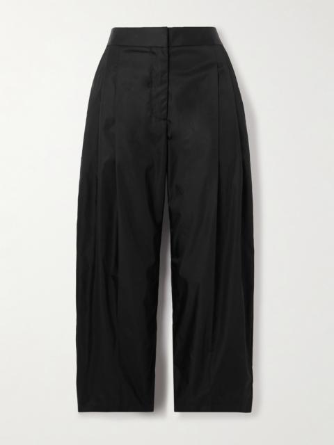 Taffeta Pleated Tapered Pants