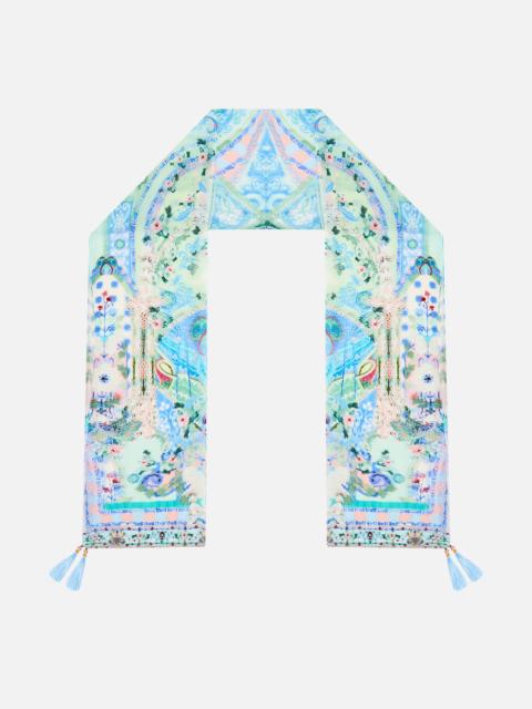 LONG SILK CRINKLE CHIFFON SCARF