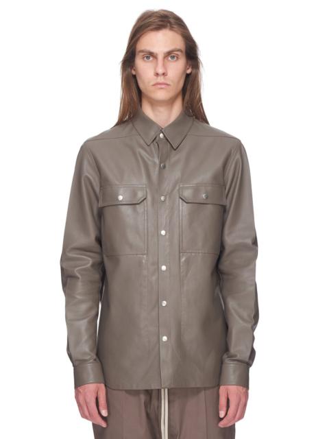 leather shirt jacket