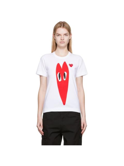 White Squished Heart T-Shirt