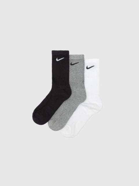 EVERYDAY PLUS CUSHIONED CREW SOCK (3-Pack) "BLACK/GREY/WHITE"