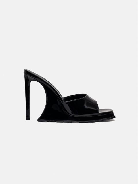 URSULA MULES PATENT LEATHER BLACK