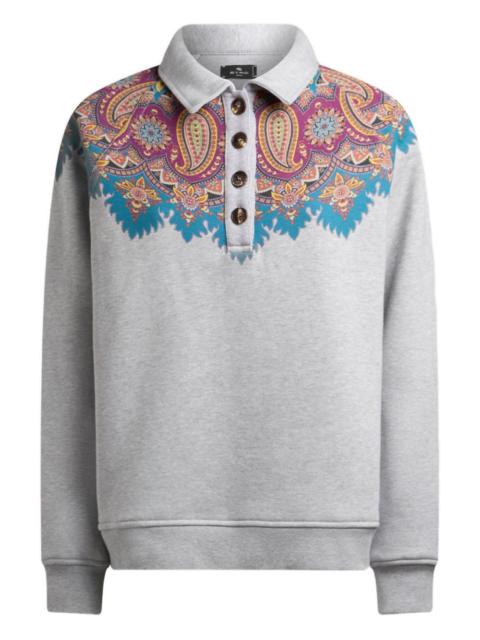 paisley-print cotton sweatshirt