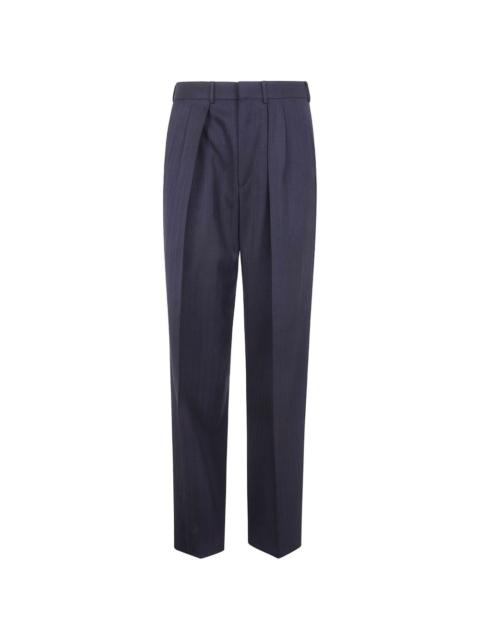 pinstripe tailored trousers