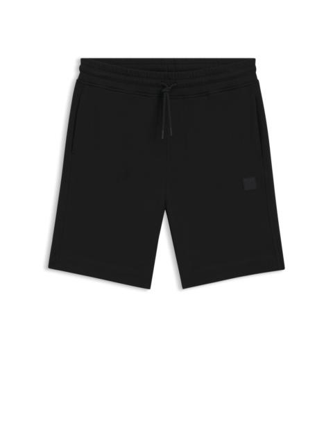 COTTON-TERRY REGULAR-FIT SHORTS WITH LOGO BADGE