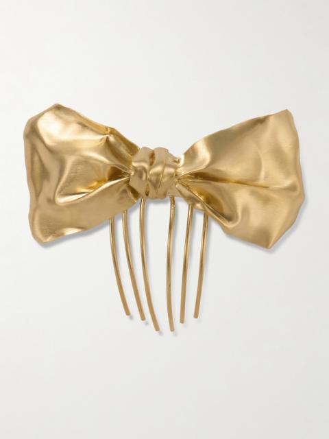 Gold-plated Bow Hair Comb