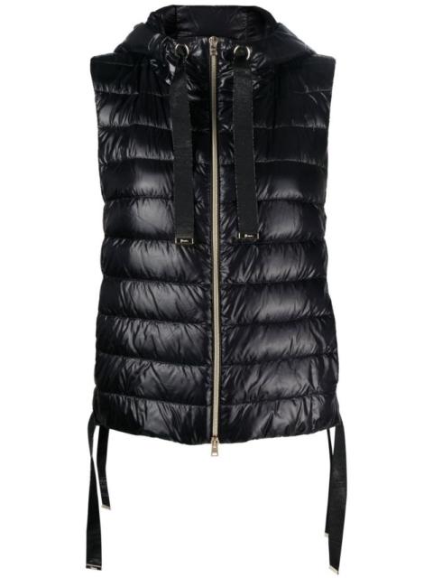 hooded padded gilet
