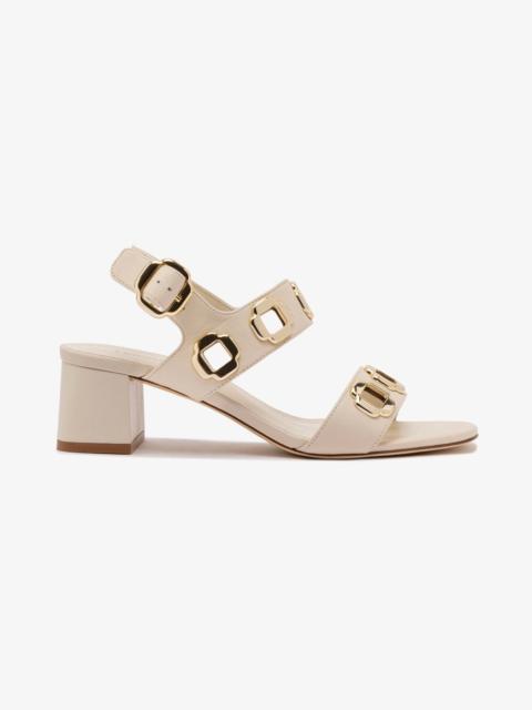 Milan Sandal In Ivory Leather