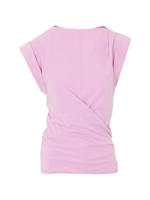 Maisan embroidered ruffled top