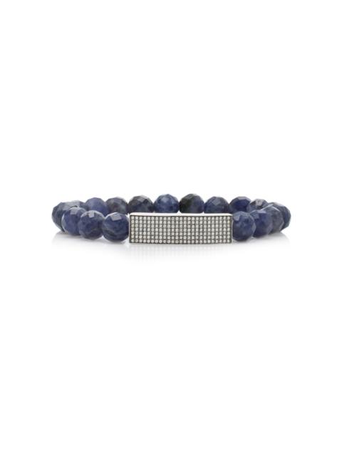 14K Gold Diamond And Lolite Bracelet blue