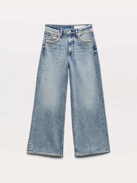 Andi Embellished Ankle-Length Wide-Leg Jeans
Vintage Stretch Denim