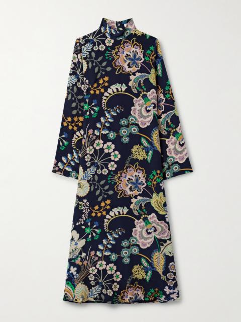 Nia Floral-print Silk Midi Dress