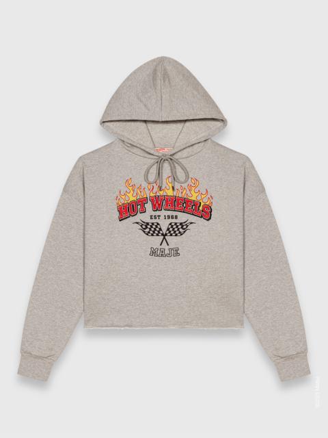 Embroidered logo cropped sweatshirt