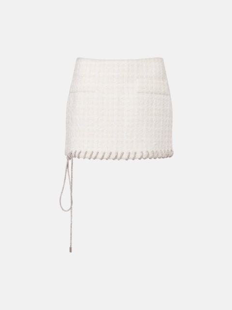 Embellished tweed miniskirt