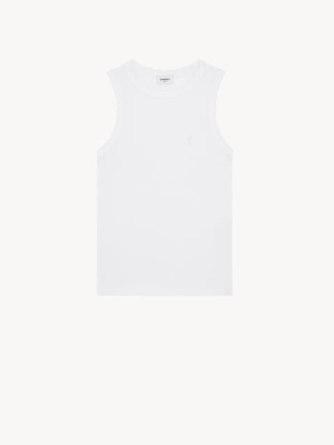 CASSANDRE TANK TOP IN RIBBED COTTON JERSEY