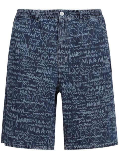 logo-print shorts